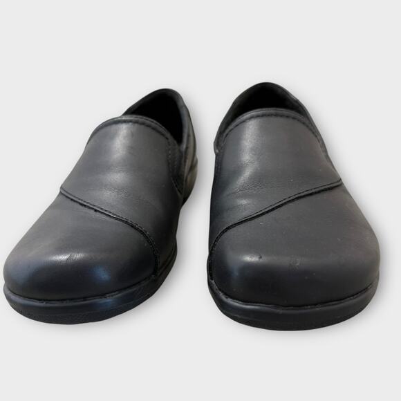 Air Supply Plus Leather Loafer Comfort Walking Shoes Slip On Women Size 6M Black - Picture 4 of 11